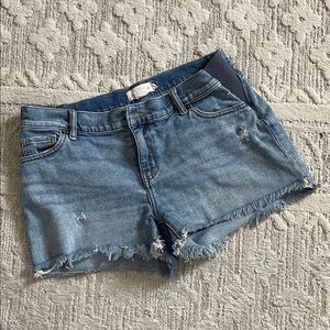 Hatch Blue Denim Maternity Shorts